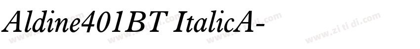 Aldine401BT ItalicA字体转换